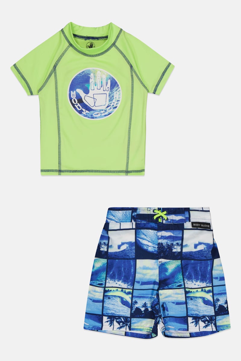 Body Glove Kids Boy 2Pcs Top And Shorts Set, Multicolor - Image 2